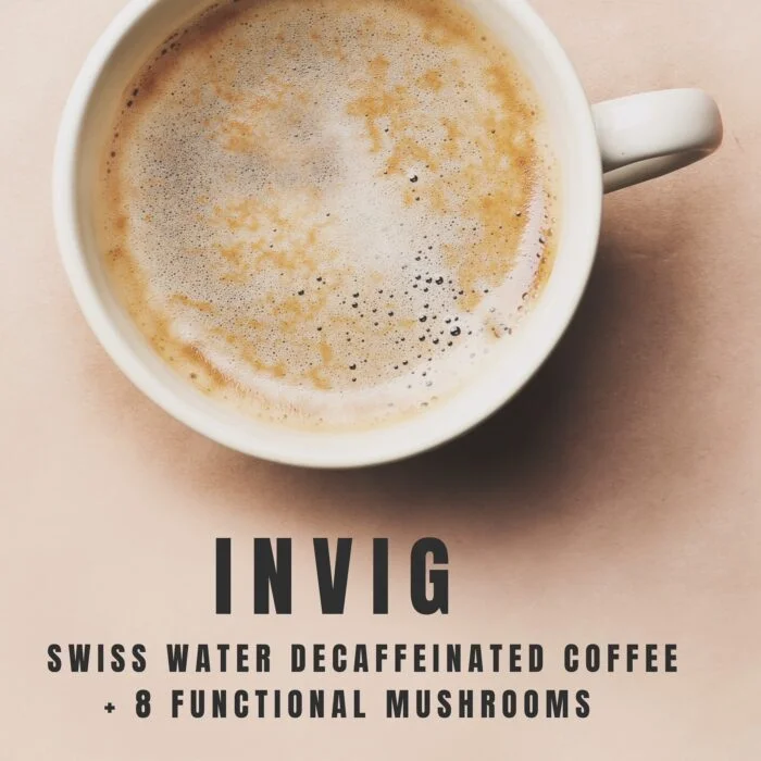 Invig Organic Swiss Water Decaffeinated Mushroom Coffee 240g - Image 3