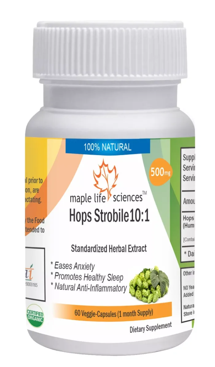 Hops Strobile 10:1 500mg (60 Capsules)